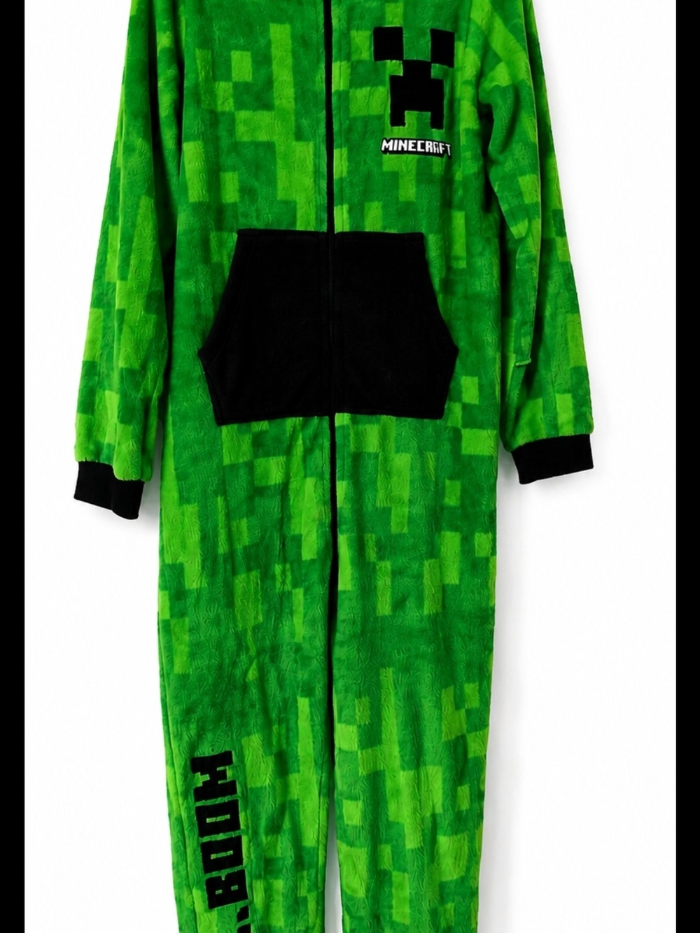 Boys Onesie.Minecraft Creeper Pajamas – Size 8–10, Like New.